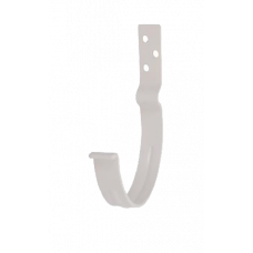 Гак кріплення жолоба короткий з комплектом кріплення, сталь, d-125 мм l-60мм, білий, Aquasystem