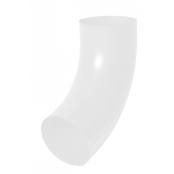 Коліно труби універсальне, сталь, d-90 мм, білий, Aquasystem