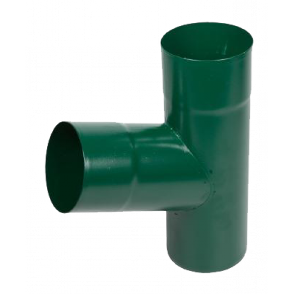 Трійник труби, сталь, d-100 мм, зелений, Aquasystem