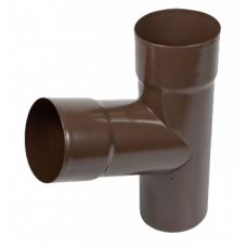 Трійник труби, сталь, d-90 мм, коричневий, Aquasystem