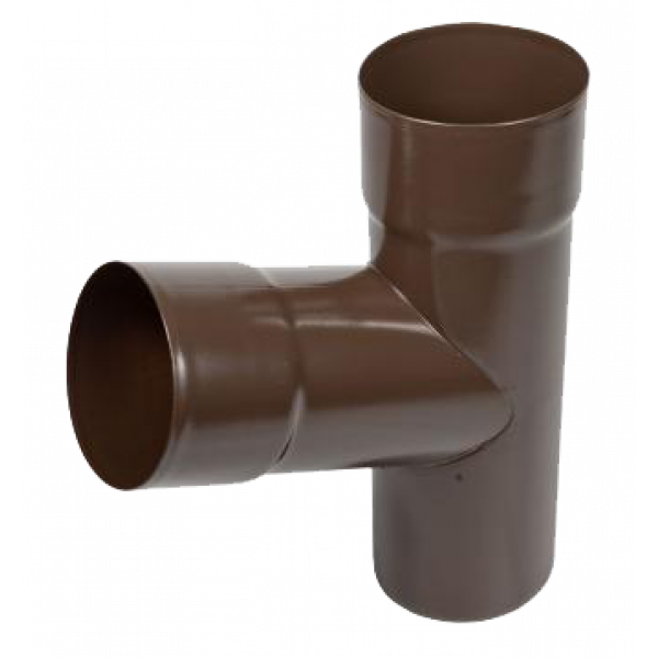 Трійник труби, сталь, d-90 мм, коричневий, Aquasystem