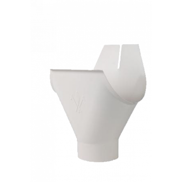 Воронка жолоба, сталь, d-125 мм, білий, Aquasystem