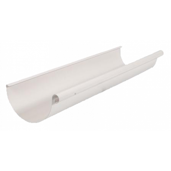 Жолоб водостічний, сталь, d-150 мм, білий, L-3 м, Aquasystem