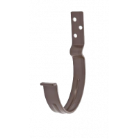 Крюк крепления желоба короткий L-66, сталь, d-150 мм, коричневый, Aquasystem
