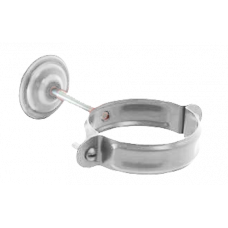 Хомут труби з комплектом кріплення, сталь, d-90 мм, білий, Aquasystem