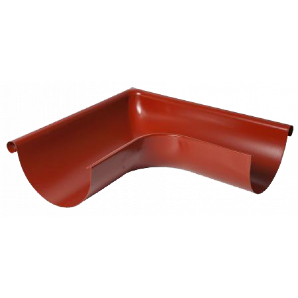 Кут жолоба зовнішній 90 гр, сталь, d-125 мм, червоний, Aquasystem