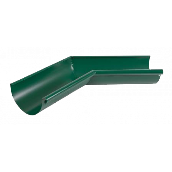Кут жолоба внутрішній 135 гр, сталь, d-150 мм, зелений, Aquasystem