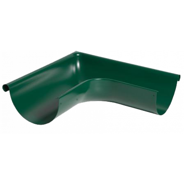 Кут жолоба зовнішній 90 гр, сталь, d-150 мм, зелений, Aquasystem