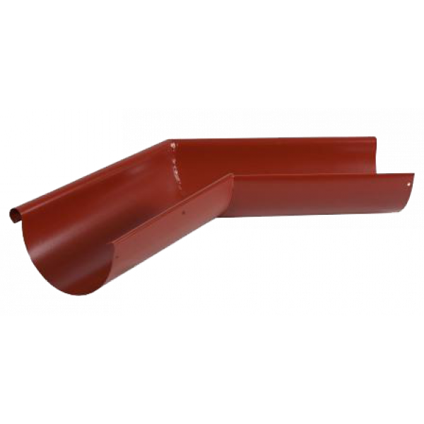 Кут жолоба зовнішній 135 гр, сталь, d-125 мм, червоний, Aquasystem