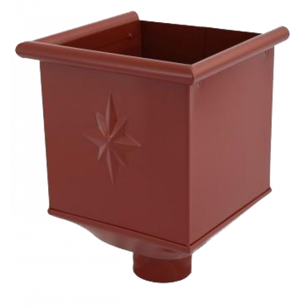 Вирва водозбірна, сталь, d-90 мм, червоний, Aquasystem