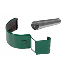 Сполучник жолоба в комплекті, сталь, d-125 мм, зелений, Aquasystem