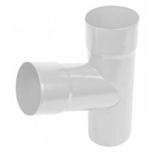 Трійник труби, сталь, d-100 мм, білий, Aquasystem