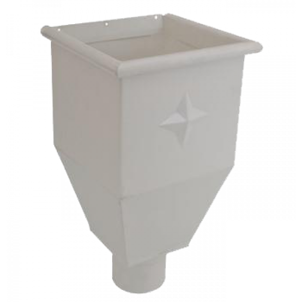 Вирва водозбірна, сталь, d-100 мм, білий, Aquasystem