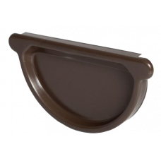 Заглушка жолоба універсальна, сталь, d-125 мм, коричневий, Aquasystem
