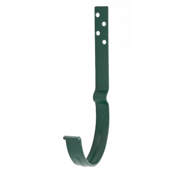 Гак кріплення жолоба довгий, сталь, d-125 мм, зелений, Aquasystem