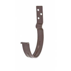 Гак кріплення жолоба короткий, сталь, d-125 мм, коричневий, Aquasystem