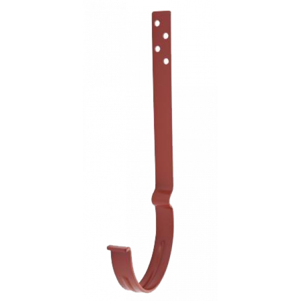 Гак кріплення жолоба подовжений L-220мм, сталь, d-125 мм, червоний, Aquasystem