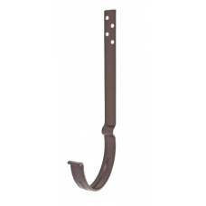 Гак кріплення жолоба подовжений, сталь, d-125 мм, коричневий, Aquasystem