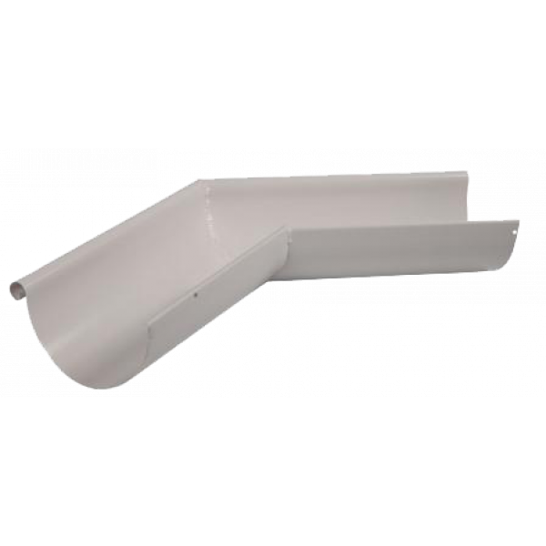 Кут жолоба зовнішній 135 гр, сталь, d-150 мм, білий, Aquasystem