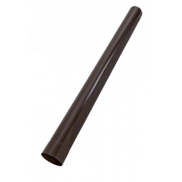 Труба водостічна, сталь, d-90 мм, коричневий, L-1 м, Aquasystem