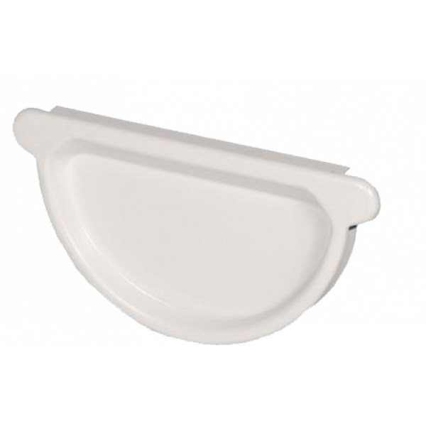 Заглушка жолоба універсальна, сталь, d-150 мм, білий, Aquasystem