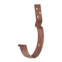 Крюк желоба короткий с комплектом крепления, медь, l-60мм, d-125 мм, Aquasystem