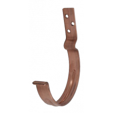 Гак жолоба короткий з комплектом кріплення, мідь, l-60мм, d-125 мм, Aquasystem