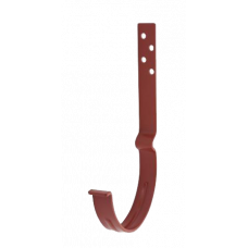 Гак кріплення жолоба довгий L = 140 мм, сталь, d-125 мм, червоний, Aquasystem