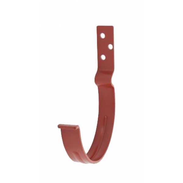 Гак кріплення жолоба короткий з комплектом кріплення l-66, сталь, d-150 мм, червоний, Aquasystem