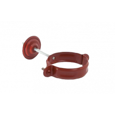 Хомут труби з комплектом кріплення, сталь, d-100 мм, червоний, Aquasystem