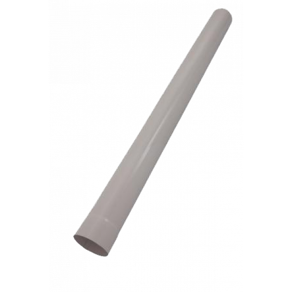 Труба водостічна, сталь, d-100 мм, білий, L-1 м, Aquassystem