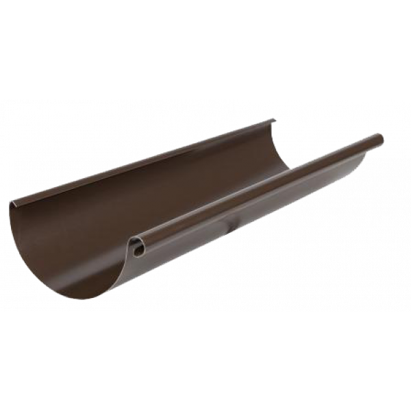 Жолоб водостічний, сталь, d-125 мм, коричневий, L-3 м, Aquasystem