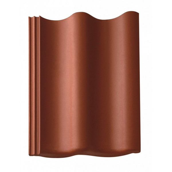 Цементно-піщана черепиця рядова, Harzer Pfanne 7, Star Matt, Медно-червоний, Braas