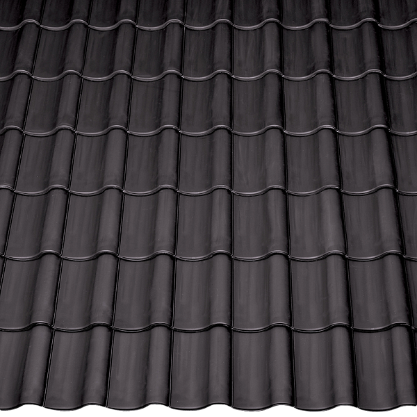 Керамічна черепиця Braas Агат 12V, Vulkanschwarz