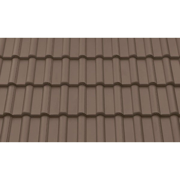 Цементно-піщана черепиця рядова, Франкфурт, Коричневий, Braas