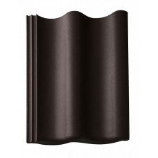 Цементно-піщана черепиця рядова, Harzer Pfanne 7, Star Matt, Чорний, Braas