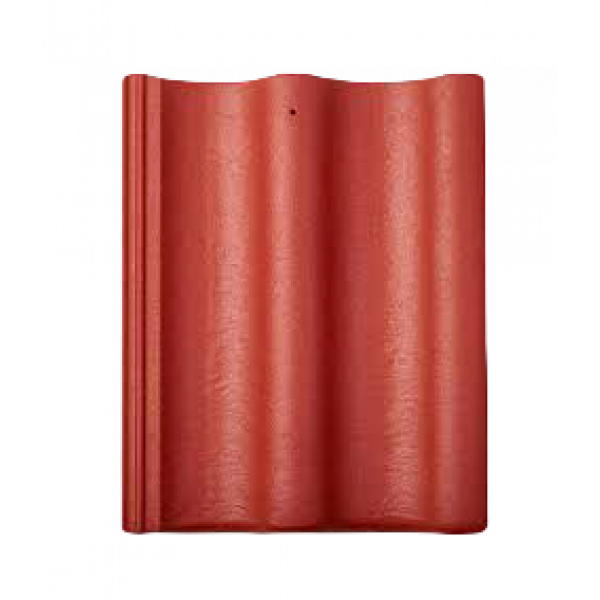 Цементно-піщана черепиця рядова, Протектор, Червоний, Braas