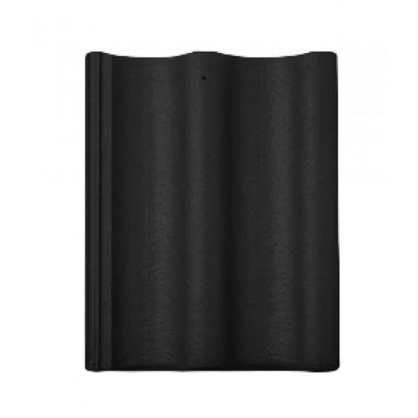 Цементно-піщана черепиця рядова, Протектор, Чорний, Braas