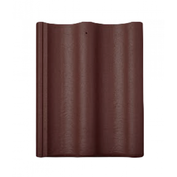 Цементно-піщана черепиця рядова, Протектор, Коричневий, Braas