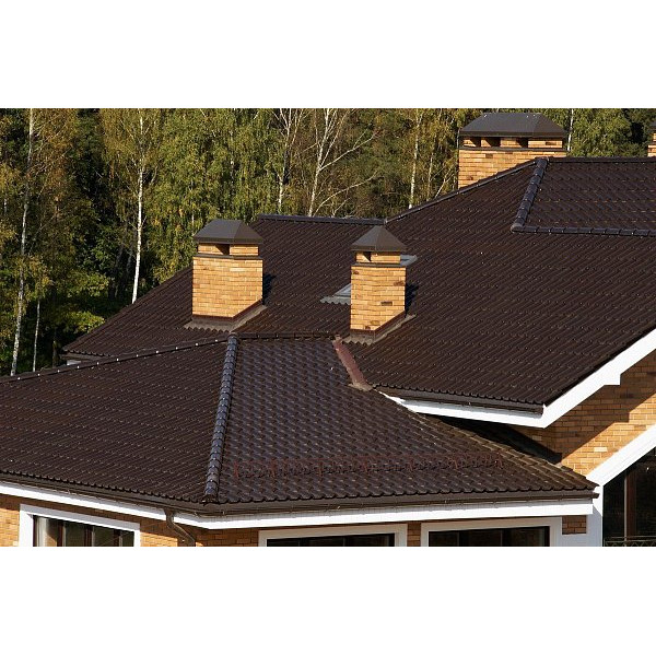Керамічна черепиця Braas Рубін 13V, колір Тік коричневий