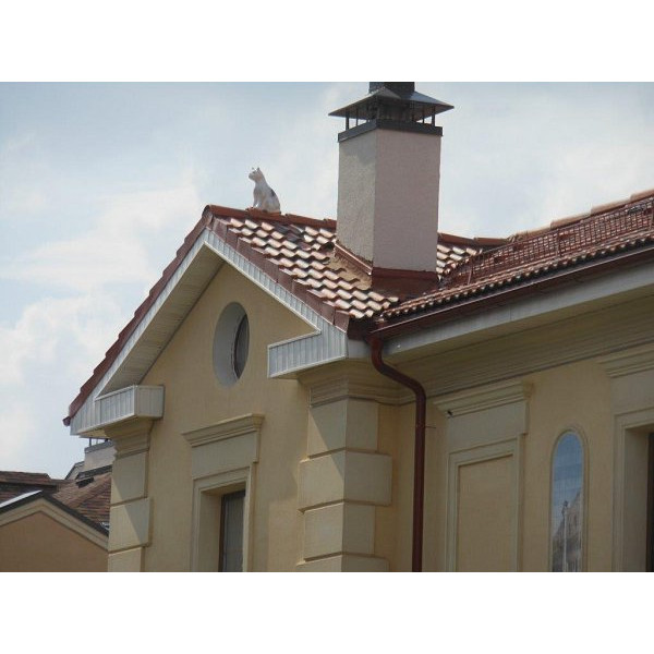 Цементно-піщана черепиця рядова, Янтарь, Антік червоний, Braas