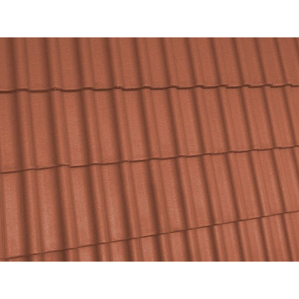 Цементно-піщана черепиця рядова, Протектор, Червоний, Braas