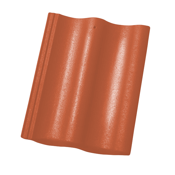 Цементно-піщана черепиця рядова, Протектор, Червоний, Braas