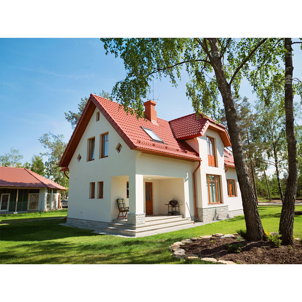 Цементно-піщана черепиця рядова, Протектор, Червоний, Braas