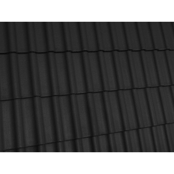 Цементно-піщана черепиця рядова, Протектор, Чорний, Braas