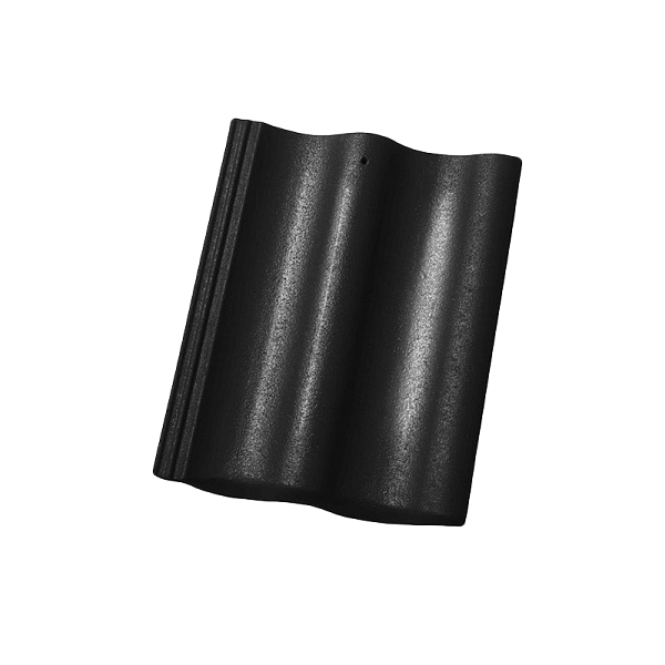 Цементно-піщана черепиця рядова, Протектор, Чорний, Braas