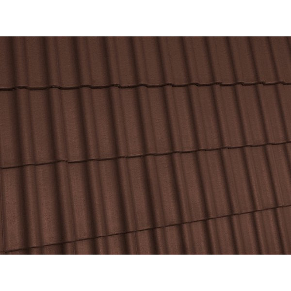 Цементно-піщана черепиця рядова, Протектор, Коричневий, Braas