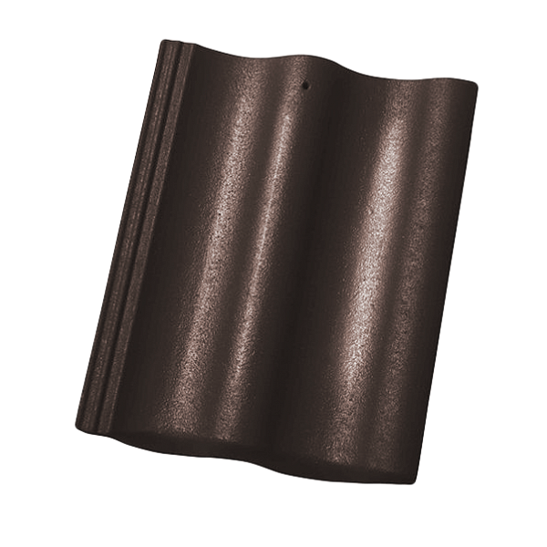 Цементно-піщана черепиця рядова, Протектор, Коричневий, Braas