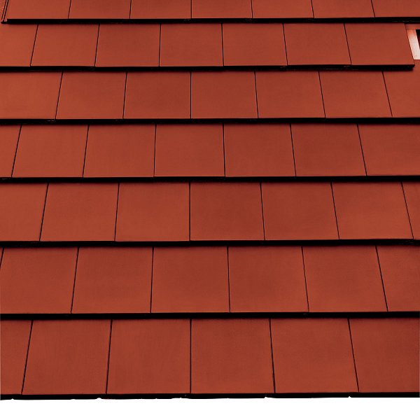 Цементно-піщана черепиця рядова, Тегаліт, Protegon Matt, Медно-червоний, Braas