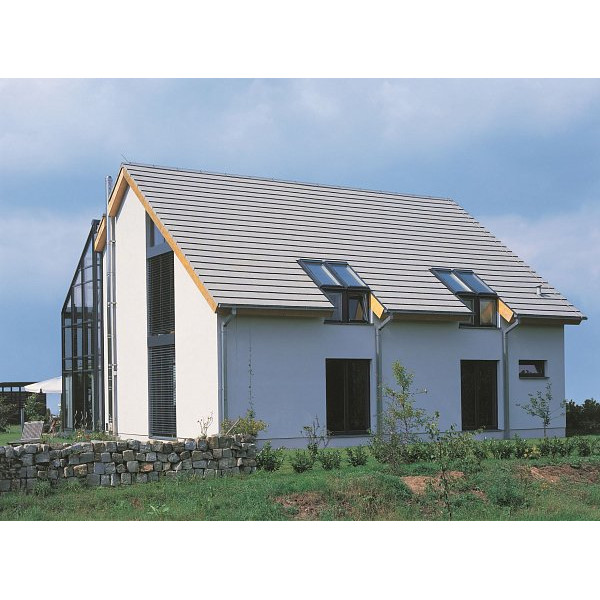 Цементно-піщана черепиця рядова, Тегаліт, Protegon Matt, Сірий, Braas